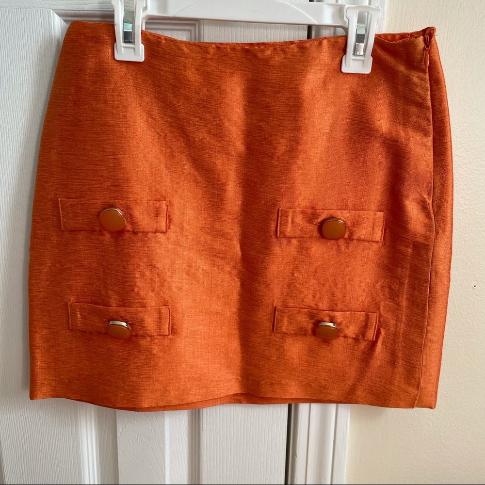 Orange Silk Skirt